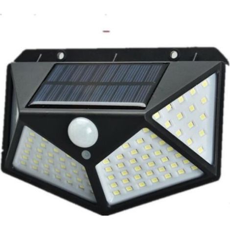 Lampe Solaire - Applique Murale LED - 3,7 V 2200 mAh - IP65 - 3 Modes - Acier Inoxydable - Extérieur (1/4)