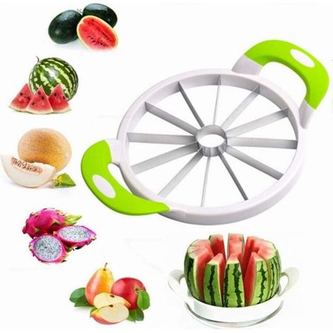Trancheuse à pastèque en acier inoxydable avec graines, trancheuse à fruits multifonctionnelle pour la cuisine