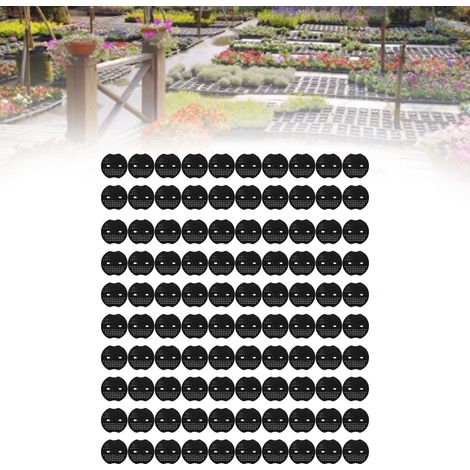 Lot de 100 Piquets de Jardin avec Rondelles en Plastique pour Géotextile, Fixation Renforcée Anti-Mauvaises Herbes, Cheville de Sol Résistante (1/4)