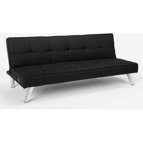 Schlafsofa aus Stoff mit USB-Anschluss und Metallbeinen Design Astralis - Schwarz (1/5)