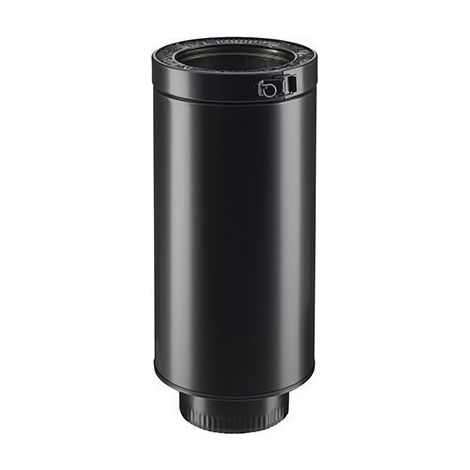 Poujoulat – Élément droit de finition plafond therminox noir 80mm – Accessoire pour fumisterie – Résistant à la chaleur – Installation facile