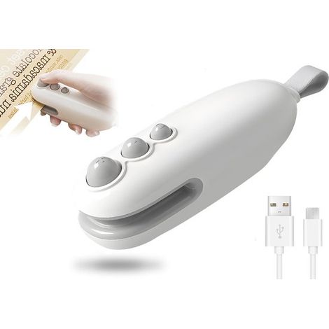 Mini scelleuse de sacs rechargeable – 2-en-1 – Portable – Pour biscuits et sachets alimentaires (1/5)