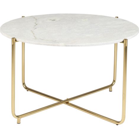 Table basse en marbre ø70cm - Blanc - TIMPA (1/5)