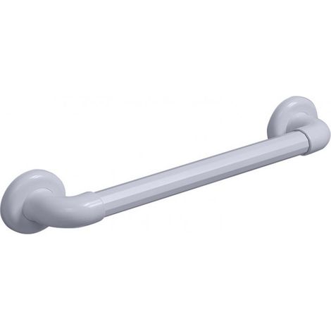 MANIGLIONE CORRIMANO RIGATO BIANCO SOSTEGNO PER VASCA/DOCCIA CM.45 -0530L45 (1/6)