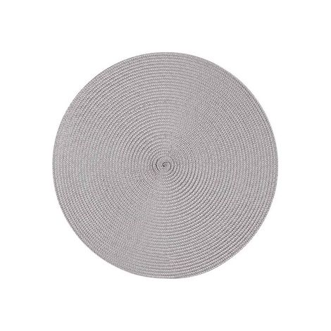 Set de table en paille pour assiettes, gris cendré, 38 cm, 1 pièce