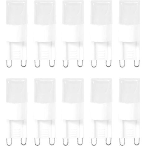 KLVGTIFS PU - Lot de 10 ampoules LED G9 1W à éclairage intense, blanc chaud 3500 K (1/5)