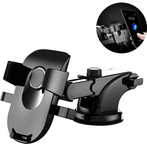Support Téléphone Voiture - Ventouse Rotative 270° - Compatible Vents Circulaires - Pour Smartphones 4 à 6,4 Pouces - 1 Pièce (1/5)