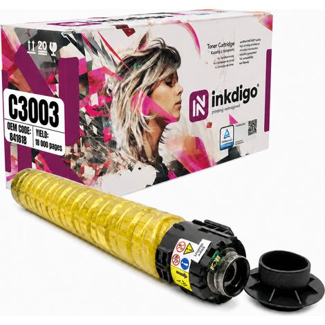 Toner Inkdigo 841818 compatibile con Ricoh Aficio MP3003sp MPC6004 MPC3004 certificato TÜV (1/5)