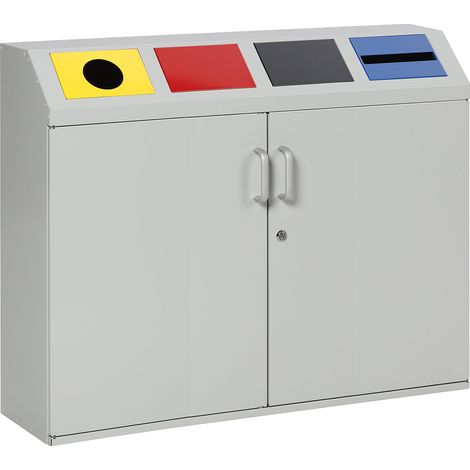 eurokraft pro, Armoire de tri des déchets, capacité 4 x 50 l,