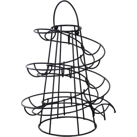 Un distributeur d'œufs en spirale, un support à œufs robuste, un séchoir et un support de rangement pour plan de travail (noir).