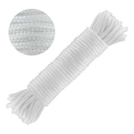Weißer Seilstrang - 6 mm x 10 m, LOGUI (1/3)