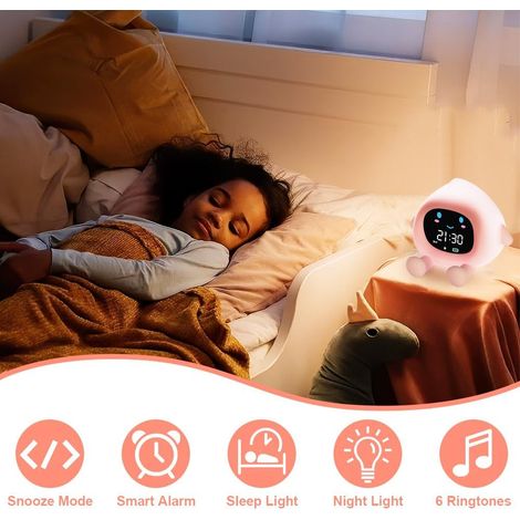 Réveil enfant, Réveil Lampe de chevet Led Veilleuse Réveil Matin, veilleuse reve Réveil enfant, Réveil Lampe de chevet Led Veilleuse Réveil Matin, veilleuse reve