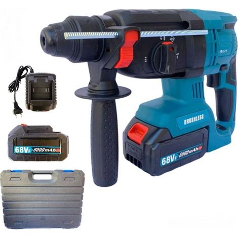 TRAPANO TASSELLATORE A BATTERIA 68V MARTELLO PERFORATORE A PERCUSSIONE SDS PLUS (1/4)