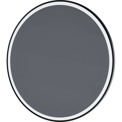 LED Lichtspiegel Bernstein 8232-2.0 Rund Sandgestrahlt Warm-/Kaltlicht Aluminiumrahmen Schwarz matt Ø 80 cm