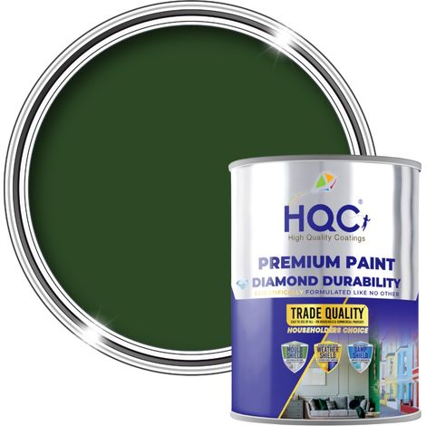 HQC Kitchen & Bathroom Paint - Mould Resistant, Washable & Durable - Racing Green - 1L