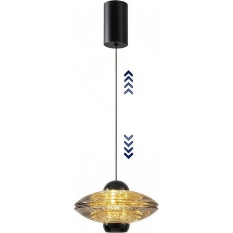 Lámpara colgante decorativa para la entrada del hogar, luz de techo ajustable para restaurantes,lámpara colgante LED de tres colores ajustable (1/5)