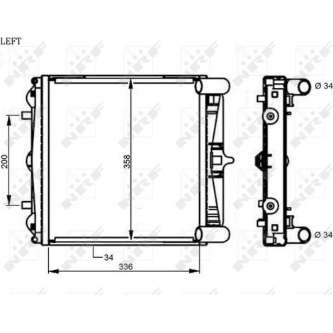 Radiateur, refroidissement du moteur NRF 59130 PORSCHE 99610613151