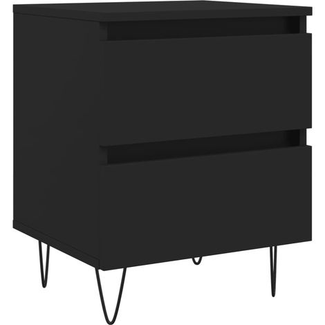 Maison Exclusive - Nachttisch Schwarz 40x35x50 cm Holzwerkstoff