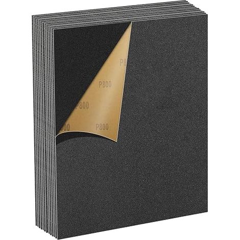 Sandpaper Set 800 Grits 23 x 28 cm Abrasive Paper for Cars Metal Walls Wood Furniture Polishing Wet and Dry Sandpaper