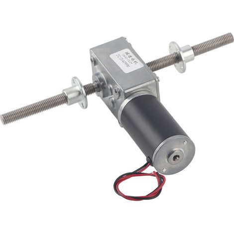 Moto-réducteur à vis sans fin axe double filetage M8 droite gauche coaxial avec bride rapport réduction 200 moteur 1280 (1/5)