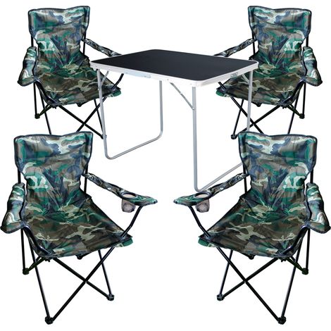 5-tlg Campingsessel Camouflage + Campingtisch-MMC330870B+4xMPO2469 (1/4)