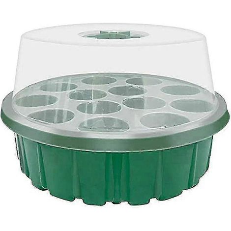 Plateau de semis 25-26 graines, humidité réglable, avec dôme et base, mini-propagateur pour semis. (1/4)