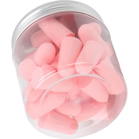 30 Pièces Bouchons d'Oreille pour Dormir, Anti-Bruit en Mousse Douce à Rebond Lent, pour Étude Travail Sommeil Rose (1/5)