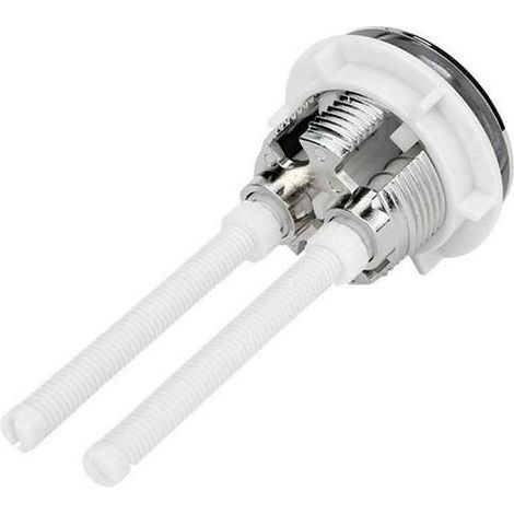 Bouton de chasse d'eau double tige en plastique de haute qualité, compatible avec trou de 38 mm, pour réservoir de toilette (1/5)