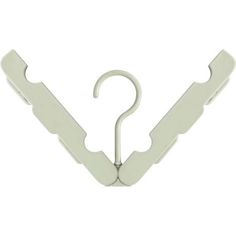 Tragbarer ABS-Reisekleiderbügel mit Clip und rutschfester Oberfläche, Grün, 1 Stück (16,5 x 5,4 cm)