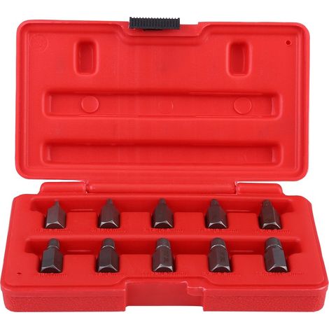 10 Pieces 3.2-10.3mm Multi-Slot Hex Head Screw Extractor Set for Removing Rust Damaged Screws (1/5)