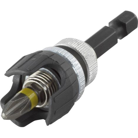 Wolfcraft – Adaptateur de vissage avec aimant – Butée de profondeur réglable – Emmanchement 6 pans 6,3 mm – Pour plaques de plâtre