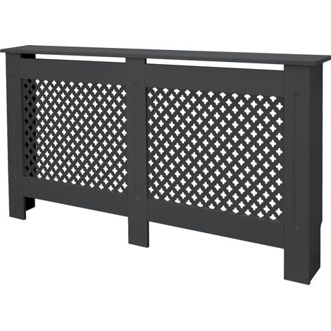 ECD Germany Heizkörperverkleidung mit Wabenmuster 152x19x82cm Anthrazit aus MDF lackiert Schlafzimmer Wohnzimmer Heizungsverkleidung Heizkörperabdeckung Heizungsabdeckung Heizung Heizkörper Abdeckung (1/5)