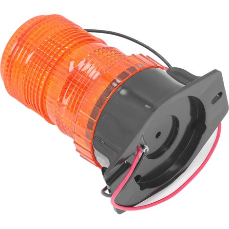 Lampe flash orange étanche IP65, voyant d'avertissement cylindrique à large tension DC10-110V, feu stroboscopique de sécurité pour usage extérieur. (1/5)