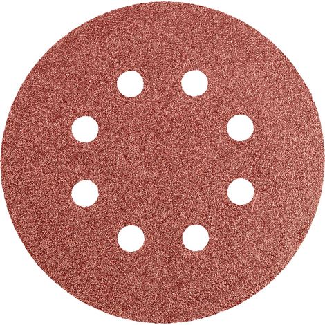 Klett-Schleifscheiben 125 mm, P60, 5 Stück, mit 8 Löchern (1/5)