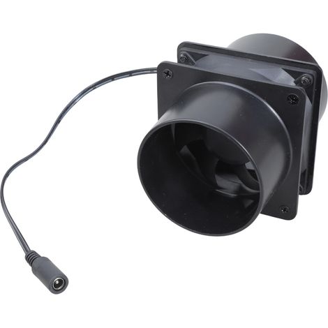 12V 8cm Inline Kanalvifte Med Hastighetscontroller Kraftig Ventilasjon (1/5)