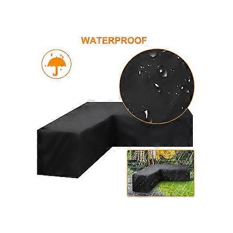 SZTXJ Gartenmöbelabdeckung V-Form, Ecksofa-Abdeckung 270 x 270 x 90 cm, staub- und wasserdichte Gartenmöbelabdeckung verlängert die Lebensdauer Ihrer Möbel