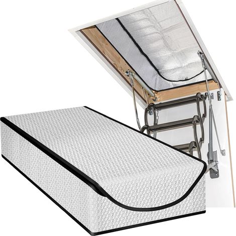 Housse d isolation porte grenier 137 virgule 2 x 63 virgule 5 x 27 virgule 9 cm housse d isolation extra épaisse double bulles (1/4)