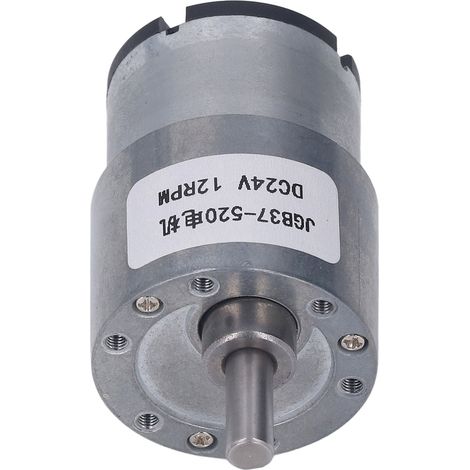 Moteur à engrenages CC en aluminium et laiton, roulements robustes, transmission stable, réducteur de vitesse avec encodeur à effet Hall, 12 tr/min, 24 V CC (1/5)