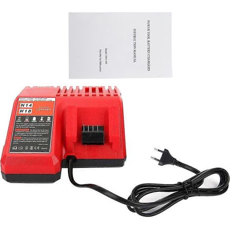 Ersatz-Ladegerät für 18-V-Lithium-Ionen-Akkus von Milwaukee (M18, EU-Stecker, 220 V)