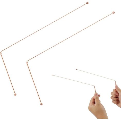 Baguette de Sourcier en Cuivre pur à 99,9% 2pcs, Idéale pour Recherche D'eau, Chasse au Trésor Localisation D'objets Enfouis, Baguette Divinatoire de Haute Qualité pour Travail Énergétique Géomancie (1/5)