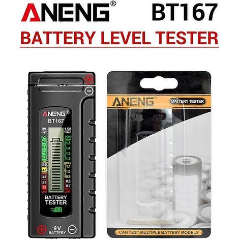 Batterietester, Batteriedetektor, Batteriestandsanzeige, einfache Druck- und Zugbedienung, Batterieerkennung mit digitaler Anzeige