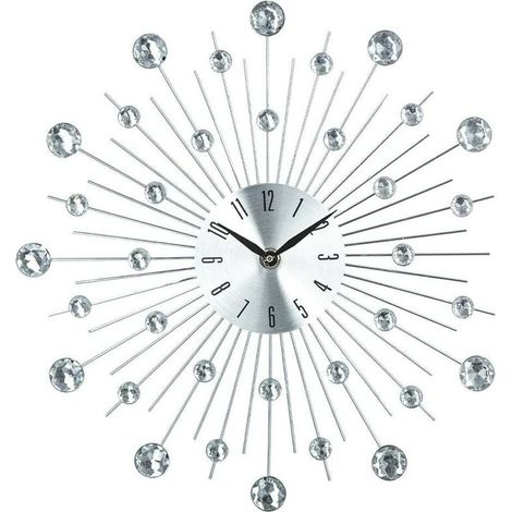 Pendule Alu Strass Ø38cm (1/2)