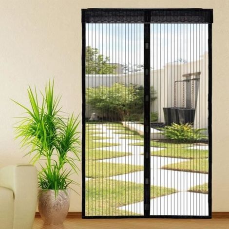 Zanzariera magnetica per porta, chiusura automatica, zanzariera per insetti e mosche, tenda repellente per zanzare con magneti, non richiede foratura (120x22 (1/4)