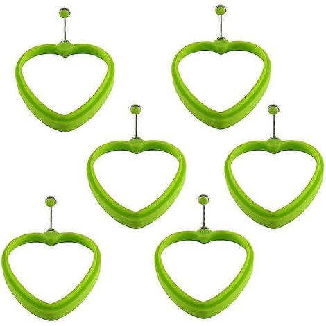 PIAO Lot de 4 anneaux à œufs en silicone, anneaux de cuisson pour œufs de qualité alimentaire, moules antiadhésifs pour œufs au plat, pancakes, sandwichs et œufs McMuffin. (1/5)