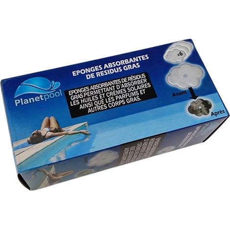 Absorbant Résidus Gras Piscine Spa - Flottant Se Pose Dans Le Skimmer Piscine - Pour Une Ligne D'Eau (1/2)