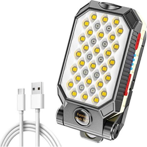 Lampe De Travail LED - Pliable - 360° Réglable - Pour Garage Atelier Camping Urgence - 1 Unité (1/4)