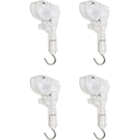 Lot de 4 mécanismes d'inclinaison pour stores vénitiens de 2,5 cm avec engrenage en forme de D de 1,6 cm Crochet de connexion en métal pour mini stores vénitiens (1/5)