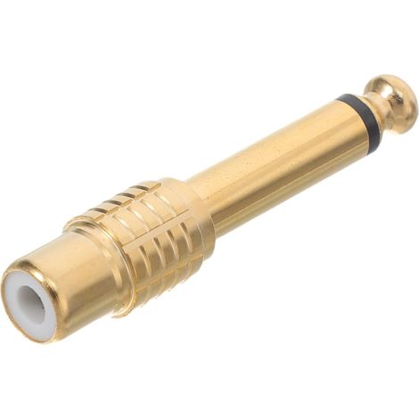 Adaptateur Audio 6, 35mm Mâle vers 3, 5mm Femelle en Métal Casque et Amplificateur, Conversion Stéréo, Transmission Stable, Coloris Or, Usage Polyvalent (1/5)