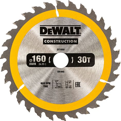 Portable Construction Circular Saw Blade 160 X 20Mm X 30T