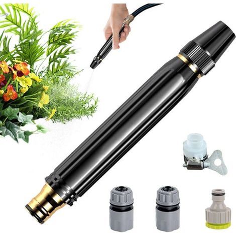Ugello per irrigazione ad alta pressione, accessorio spruzzatore manuale regolabile, ugello resistente per tubo da giardino, prato, cortile, irrigazione, ecc (1/5)